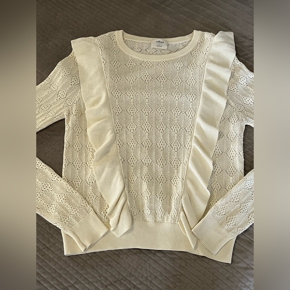 Aritzia Wilfred Women's Cream Knit Sweater size large - Picture 2 of 8